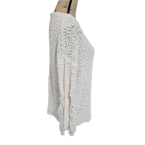 143 Story distressed tattered and torn tunic length open weave sweater Sz SM NEW - Picture 3 of 9